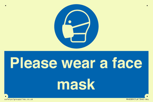 Please wear a face mask